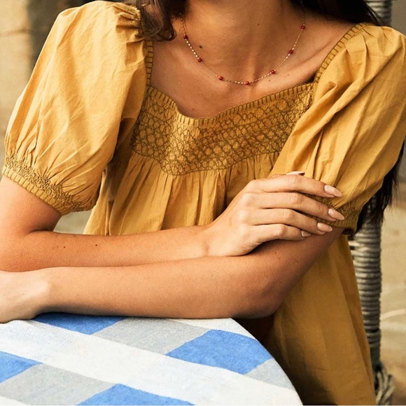 LN DÔEN Gail Top in Wheat, XS - Picture 3 of 11